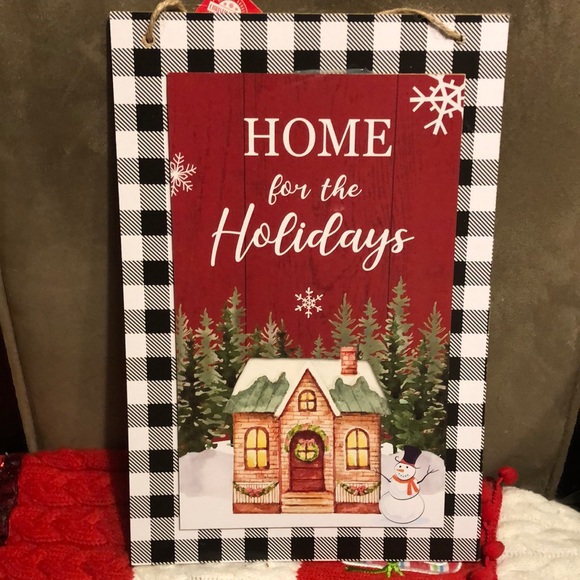 Home for the Holidays Christmas Sign - Picture 1 of 3